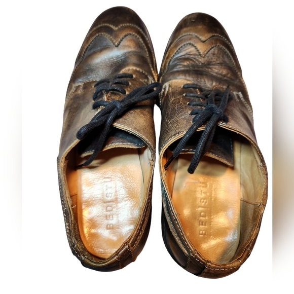 Bed Stu Mens Cobbler Derby Leather Oxford Brown Shoes Size 8 Hipster Distressed - Picture 6 of 12
